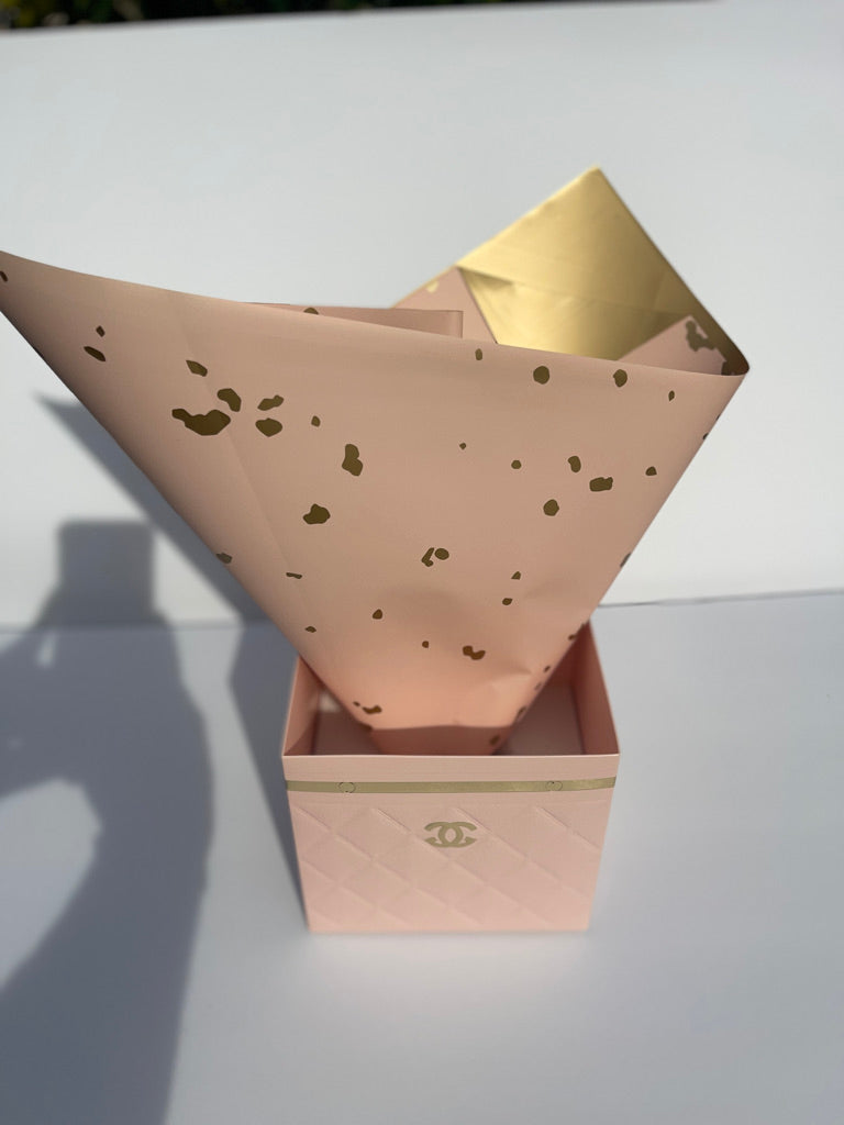 DOUBLE COLOR GOLD DOT FLOWER PAPER