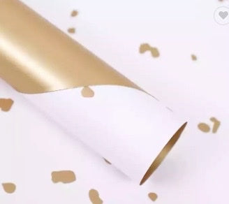 DOUBLE COLOR GOLD DOT FLOWER PAPER
