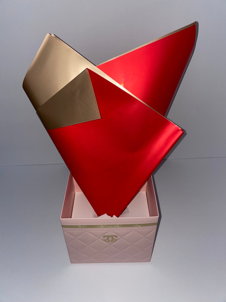 Golden color two tones wrapping paper - waterproof