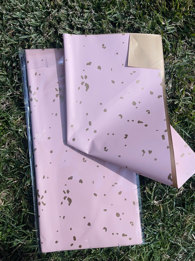 DOUBLE COLOR GOLD DOT FLOWER PAPER