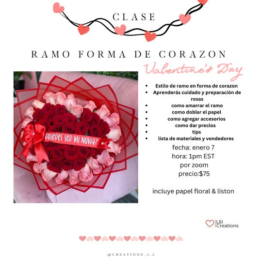 Clase Ramo en forma de corazón